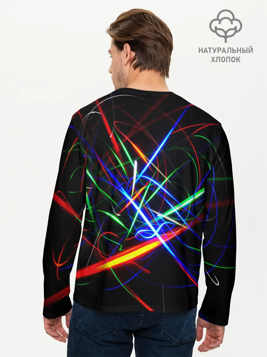Мужской лонгслив базовый / ФРАКТАЛЬНЫЕ ИСКРЫ