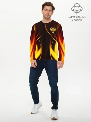 Мужской лонгслив базовый / Russian style | Русский стиль