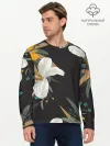 Мужской лонгслив базовый / Цветочный арт