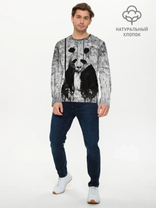 Мужской лонгслив базовый / Грустная Панда