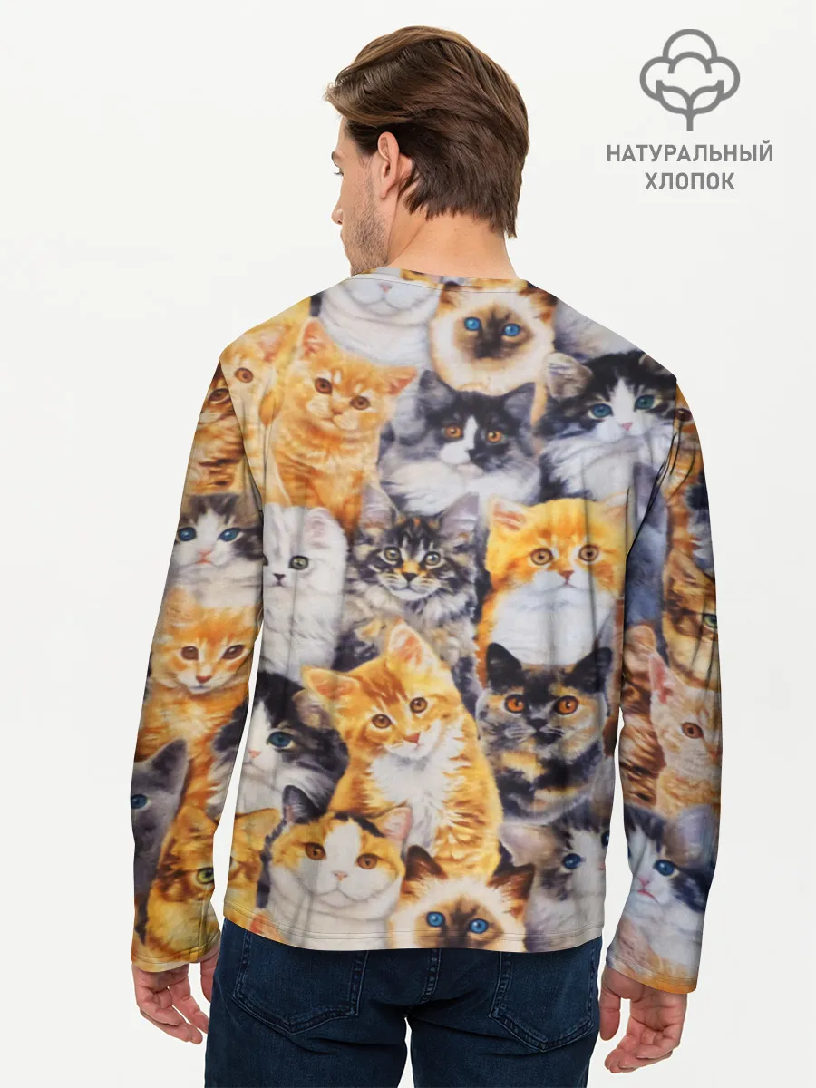 Мужской лонгслив базовый / КОТЯТКИ