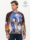 Мужской лонгслив базовый / Коты