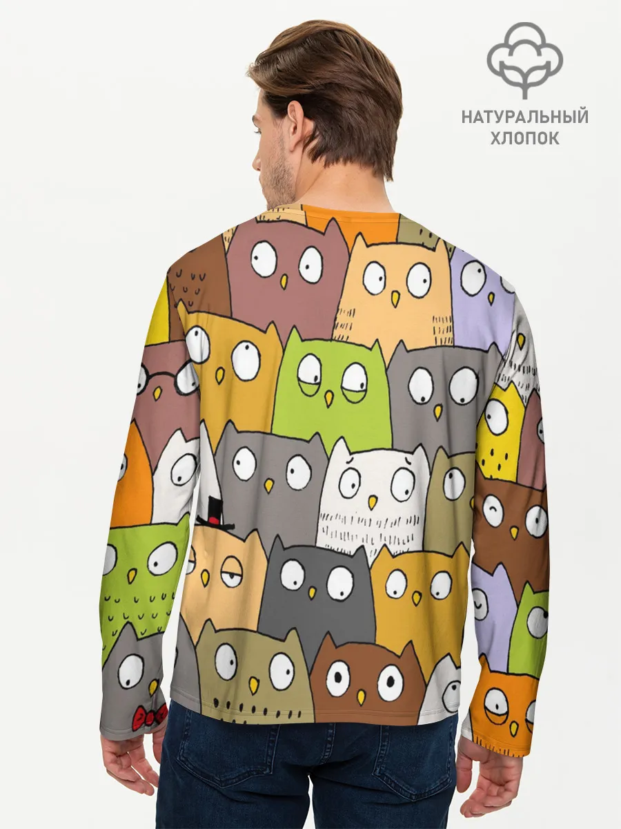 Мужской лонгслив базовый / СОВЫ КОТИКИ