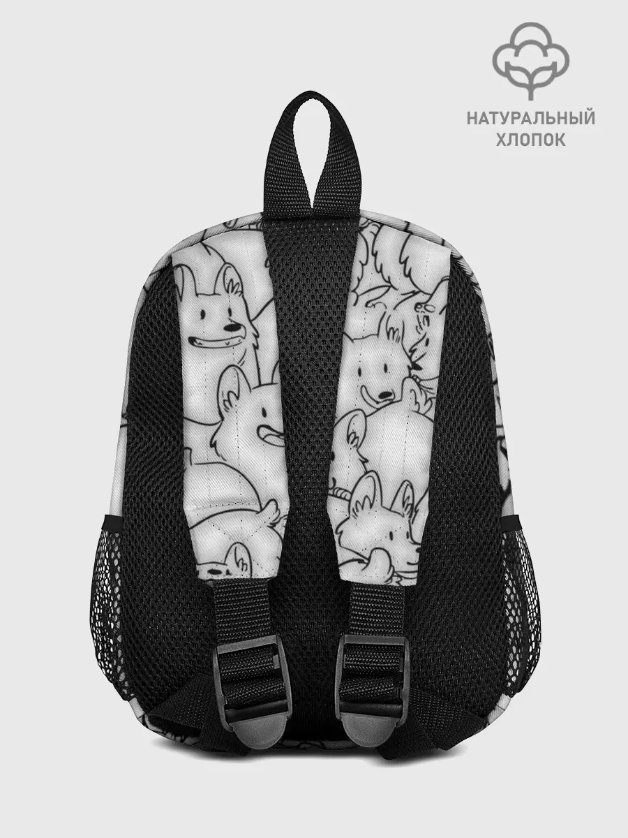 Рюкзак детский / Корги ЧБ