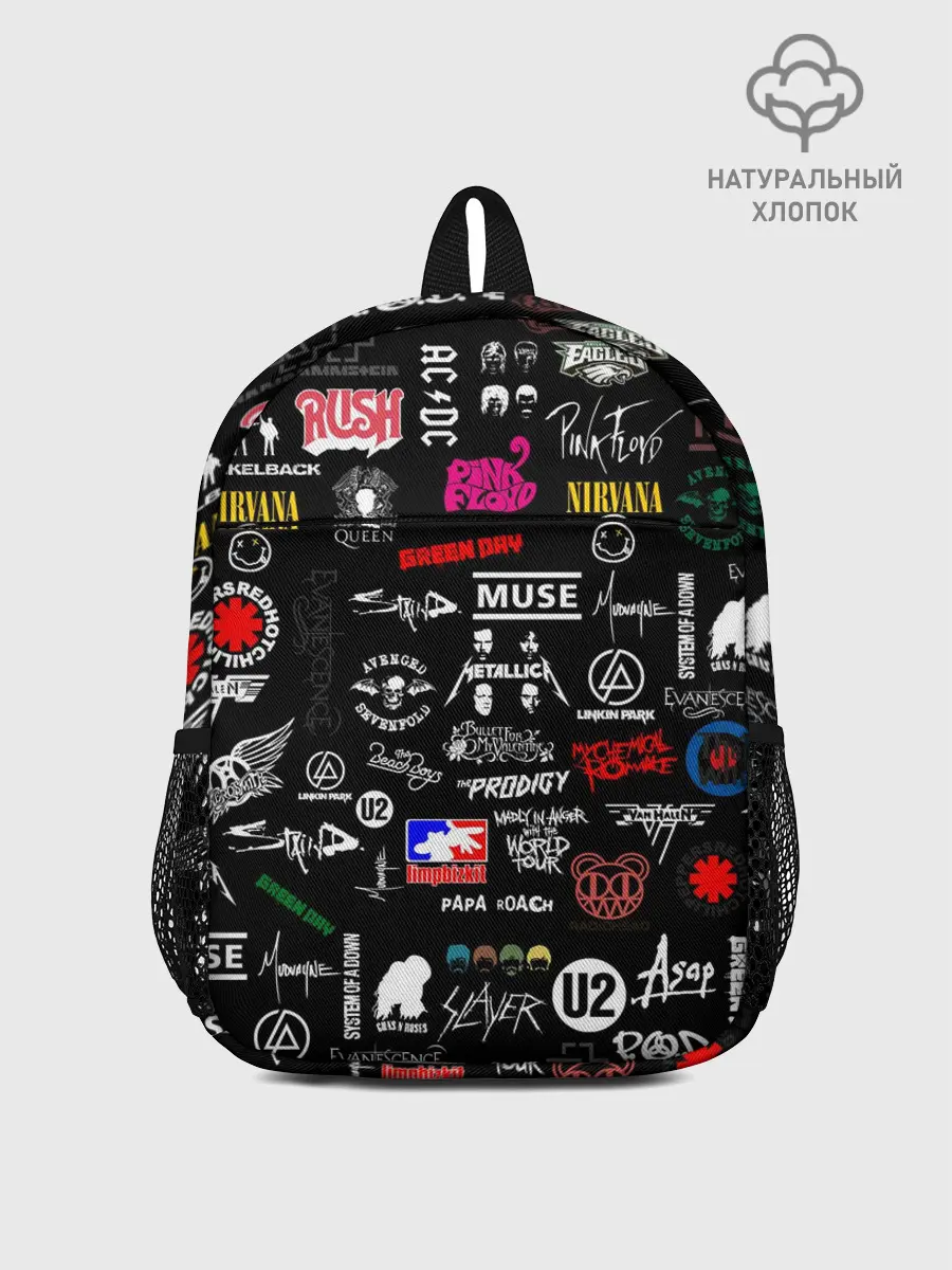 Рюкзак детский / ЛОГОТИПЫ РОК ГРУПП | PATTERN