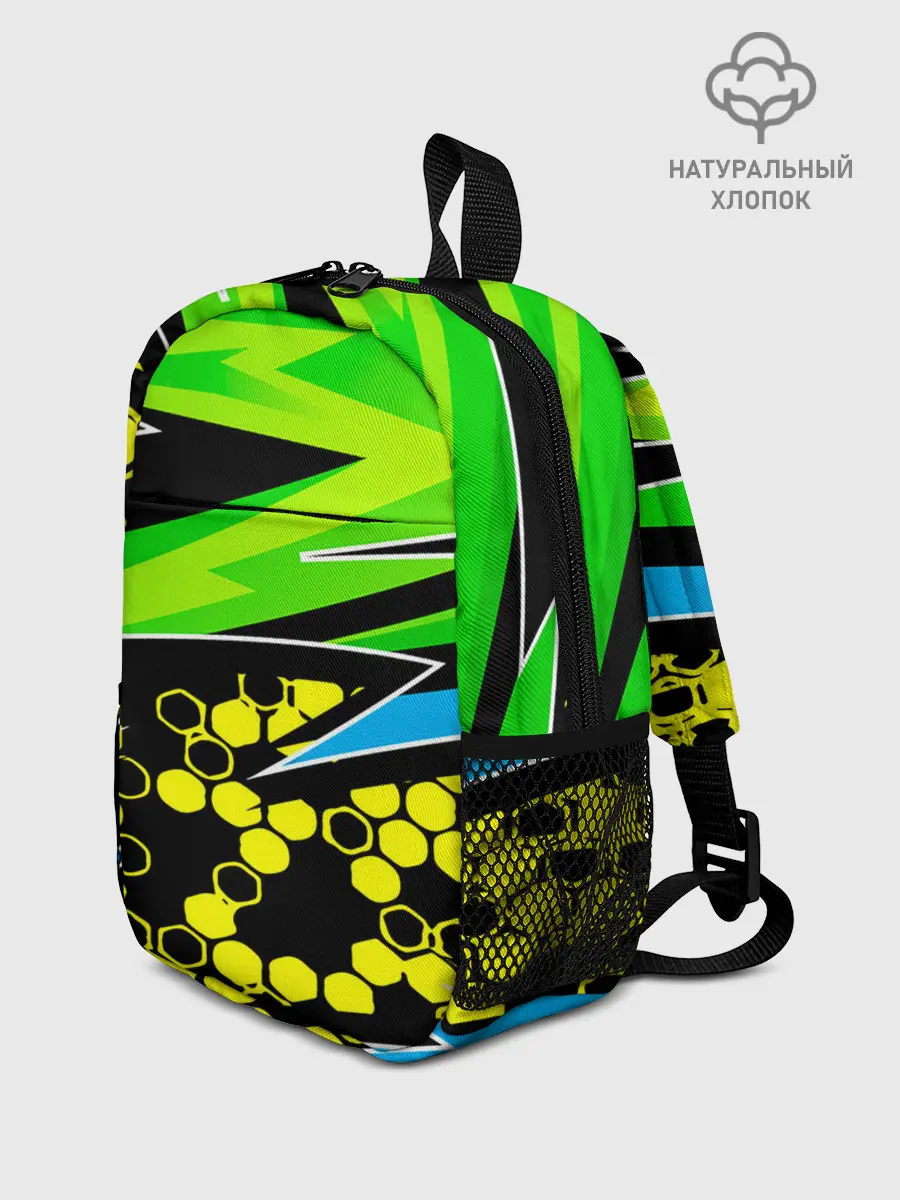 Рюкзак детский / Light green urban marble