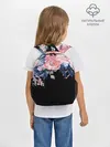 Рюкзак детский / цветы на черном