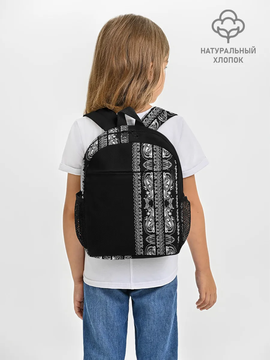 Рюкзак детский / Узор на чёрном