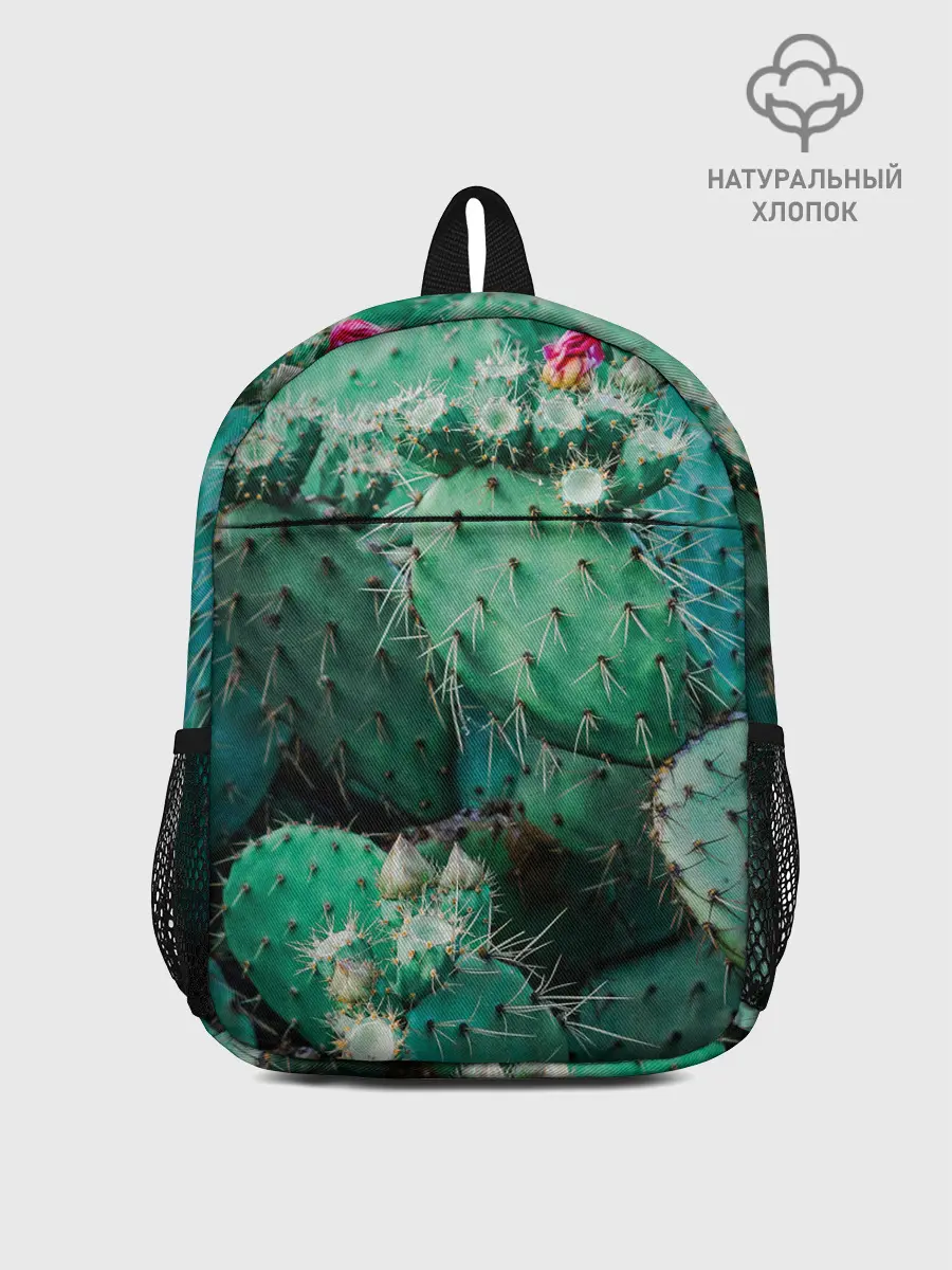 Рюкзак детский / кактусы с цветами реализм