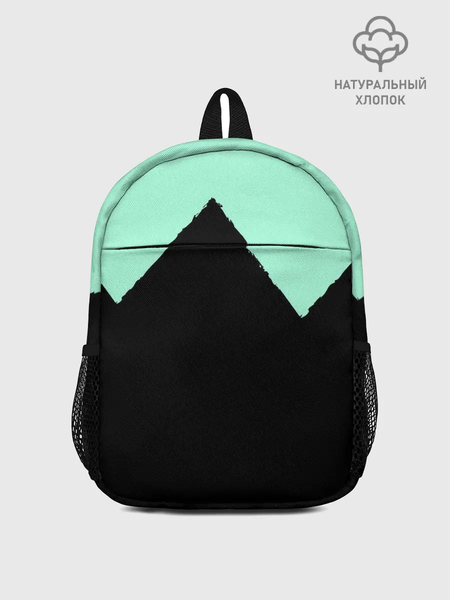 Рюкзак детский / неровные зубья черный мятный