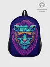 Рюкзак детский / Неоновый лев в очках