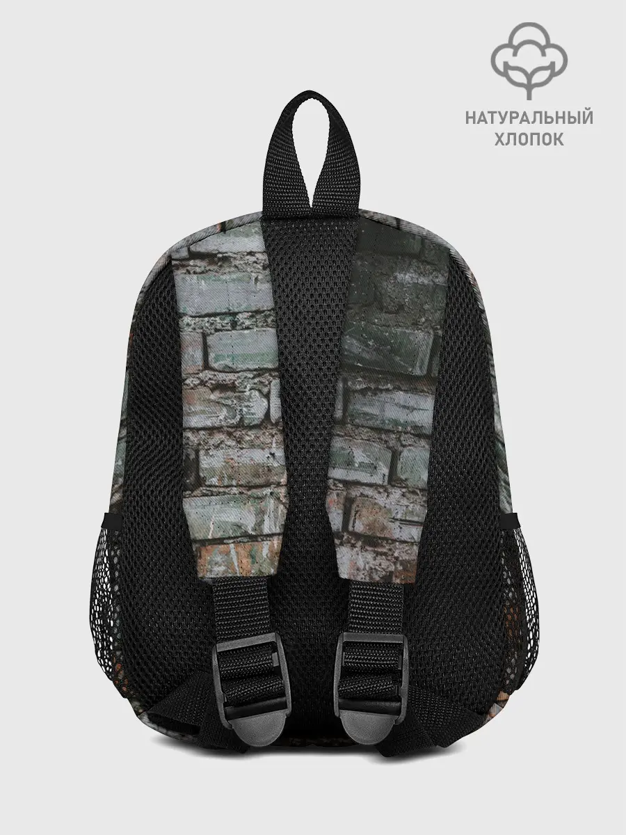 Рюкзак детский / кирпичная стена потеки краска