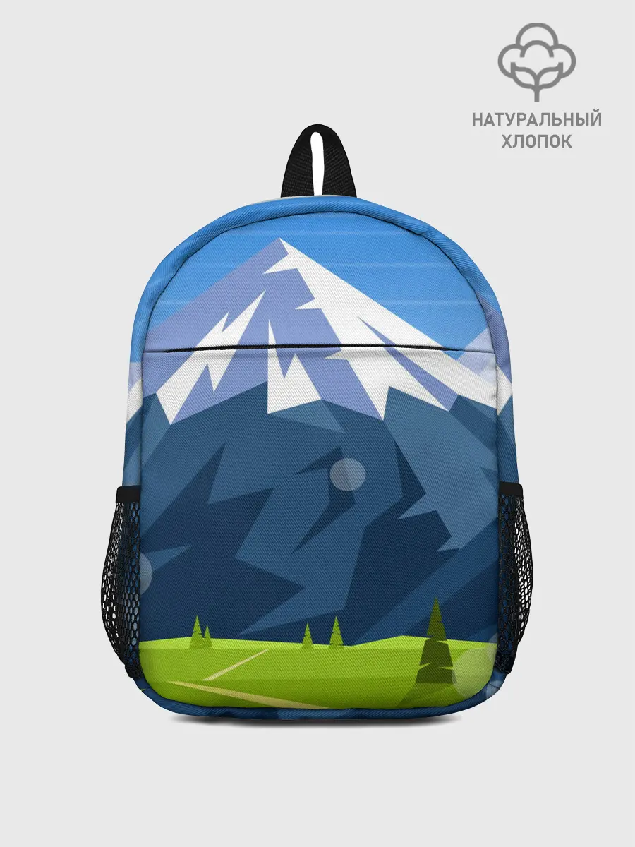 Рюкзак детский / Горы пейзаж природа вектор