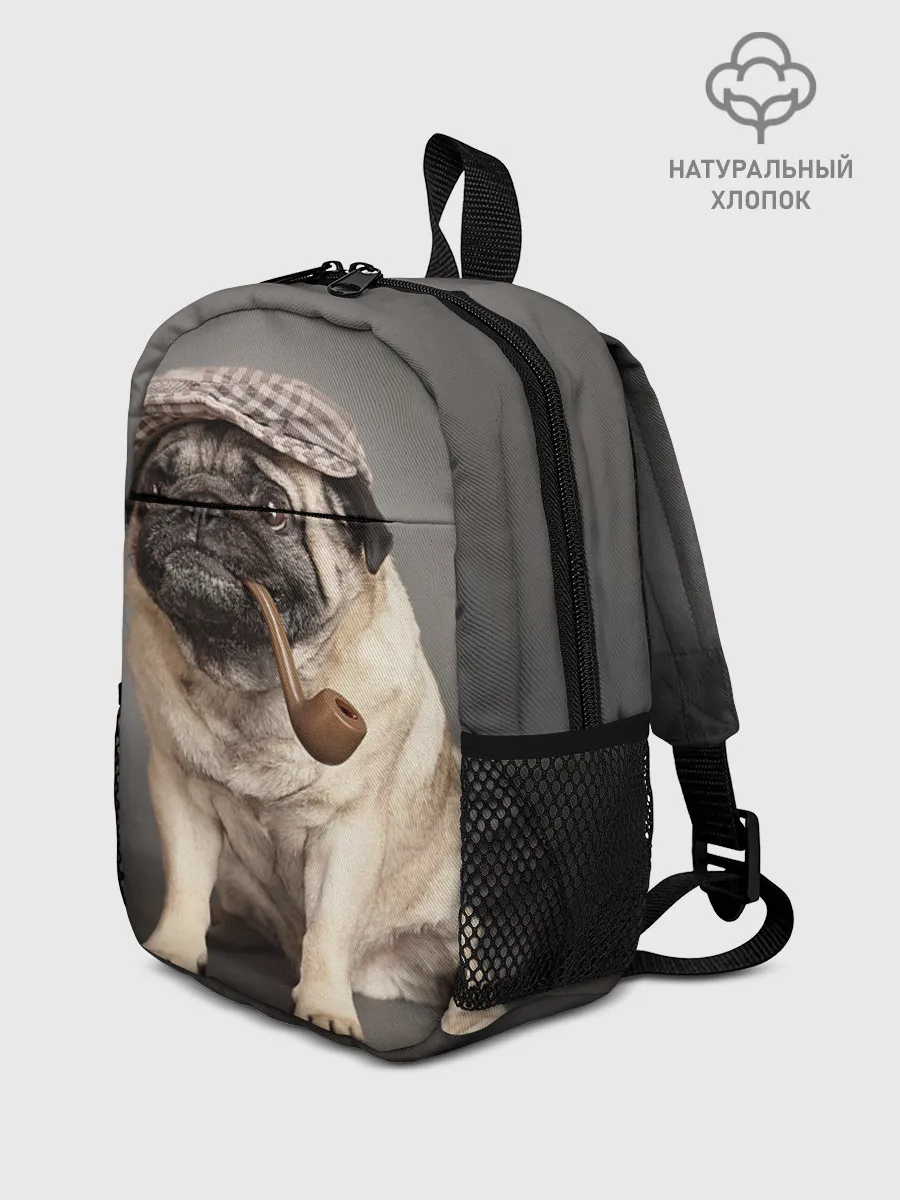 Рюкзак детский / Мопс в кепке