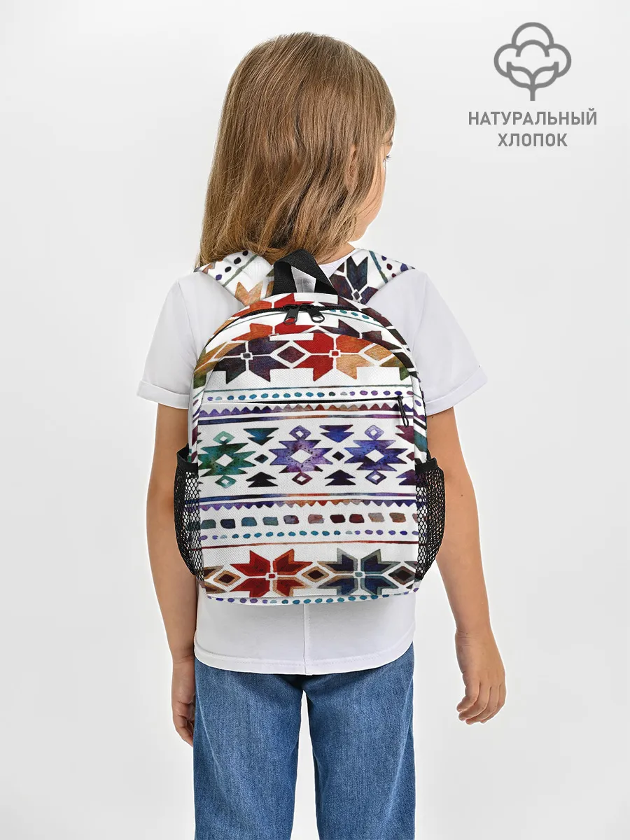 Рюкзак детский / Снежинки акварель