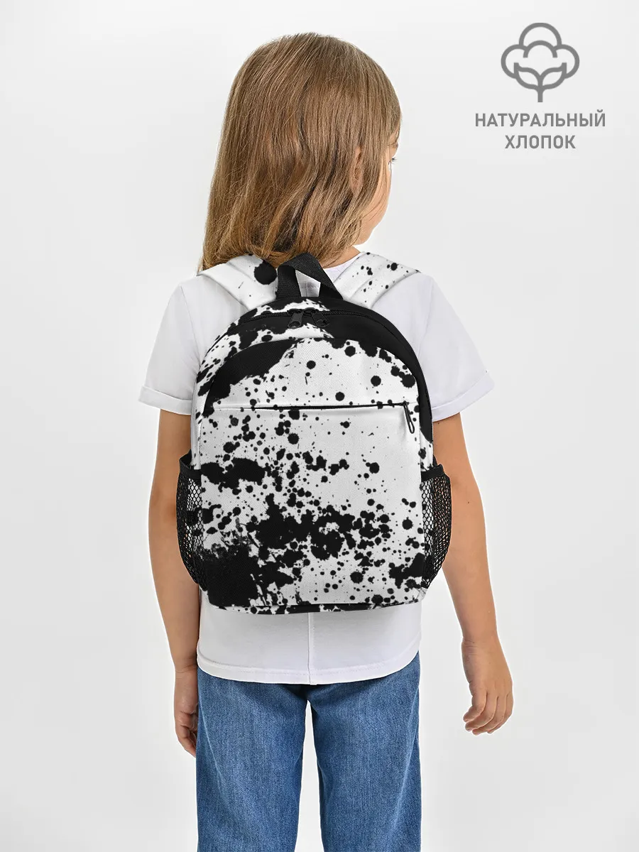 Рюкзак детский / Черно-белые капли