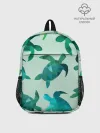 Рюкзак детский / Абстракция Черепахи Полигон