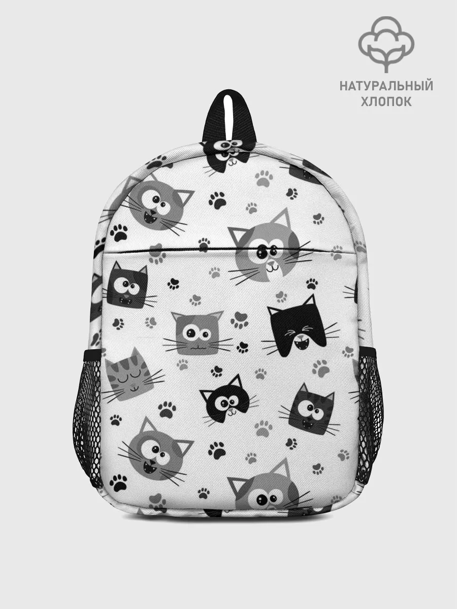 Рюкзак детский / Котики | ЧБ