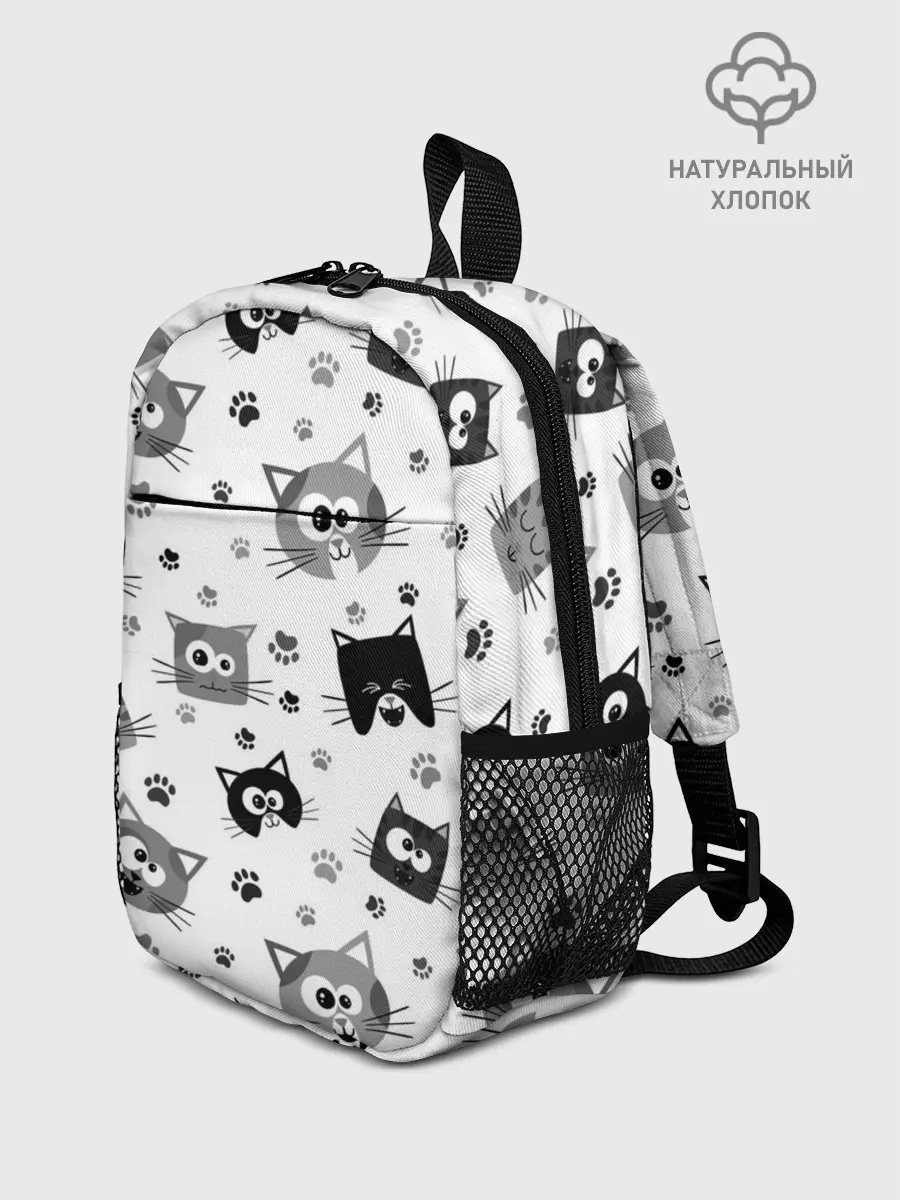 Рюкзак детский / Котики | ЧБ