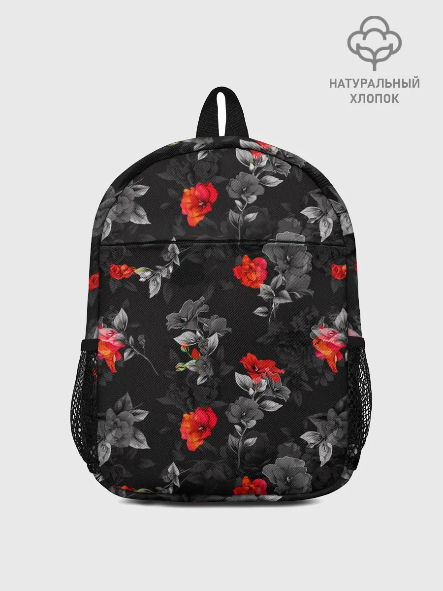 Рюкзак детский / Красные цветы