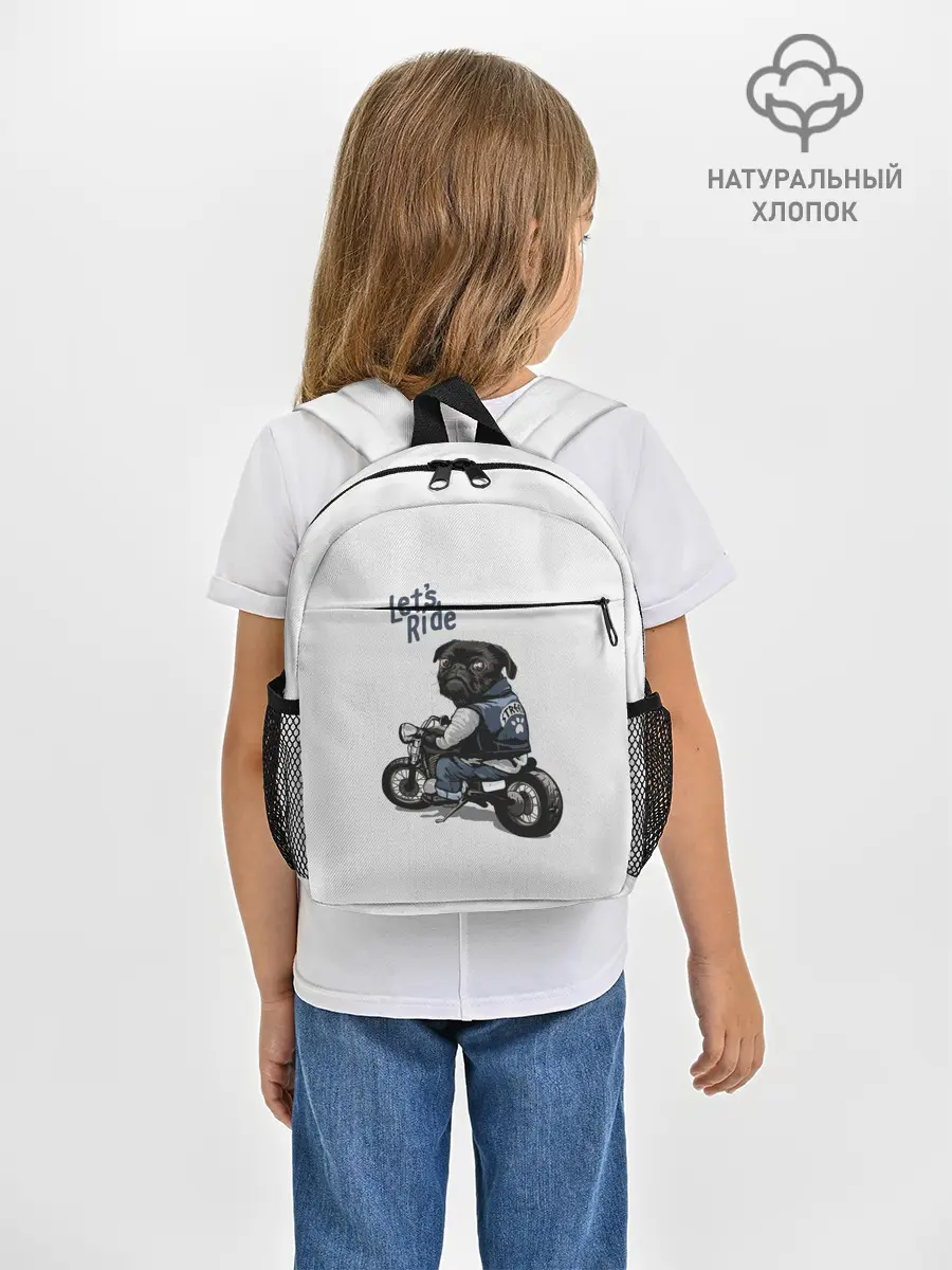 Рюкзак детский / Pug Rider | Байкер Мопс