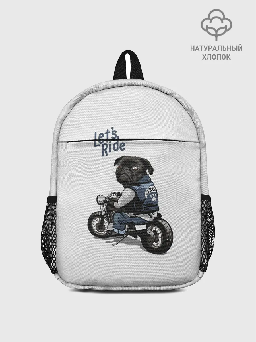 Рюкзак детский / Pug Rider | Байкер Мопс