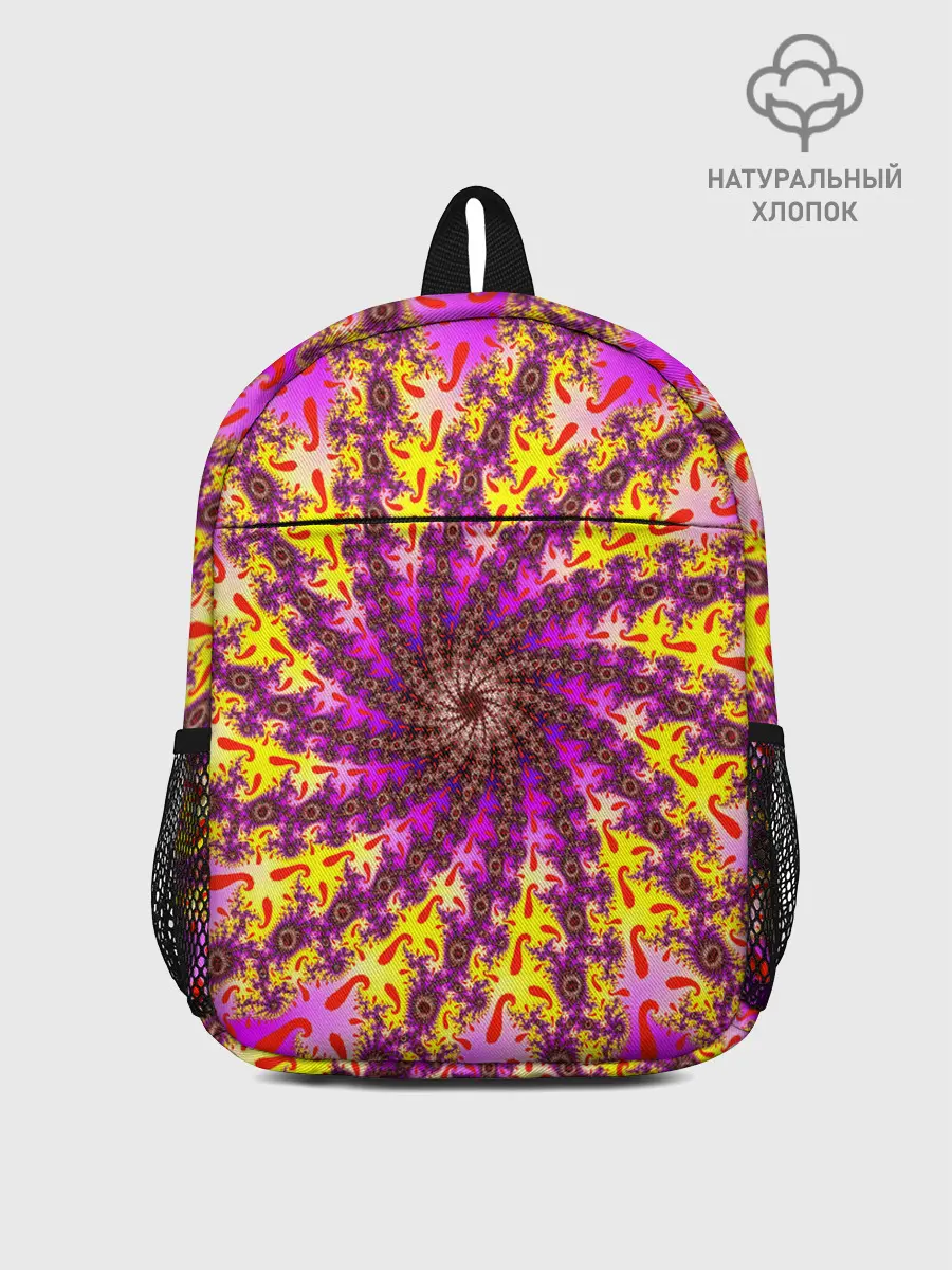 Рюкзак детский / НЕОНОВЫЙ РОЗОВЫЙ ФРАКТАЛ