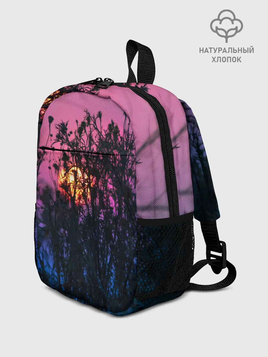 Рюкзак детский / Трава растения закатный свет