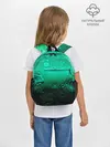 Рюкзак детский / Зеленые капли клетки