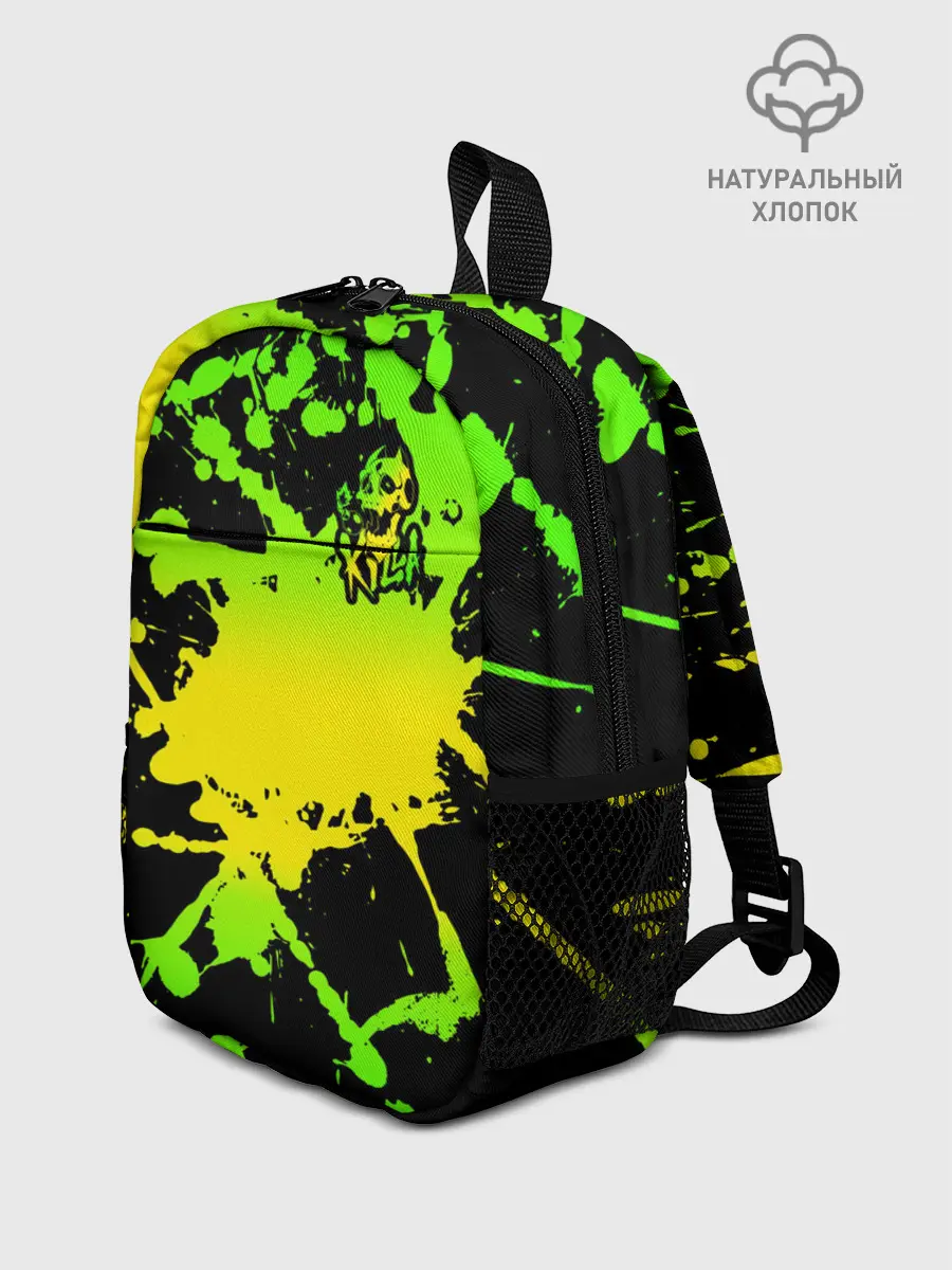 Рюкзак детский / KILLA зеленые брызги