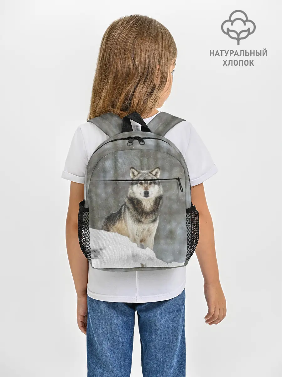 Рюкзак детский / Волк и снег