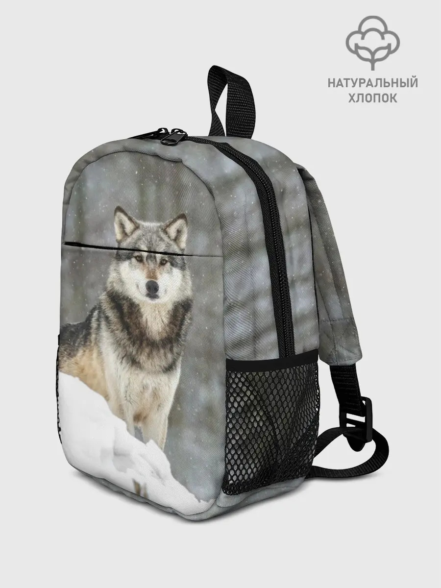 Рюкзак детский / Волк и снег