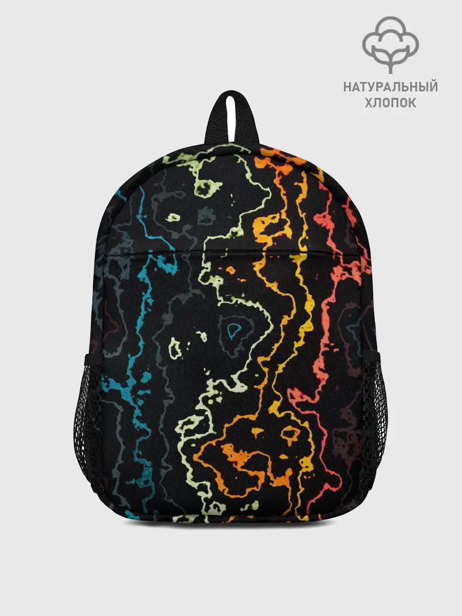 Рюкзак детский / линий,цветной,черный