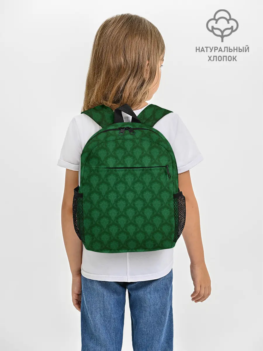 Рюкзак детский / Готические зелёные цветы