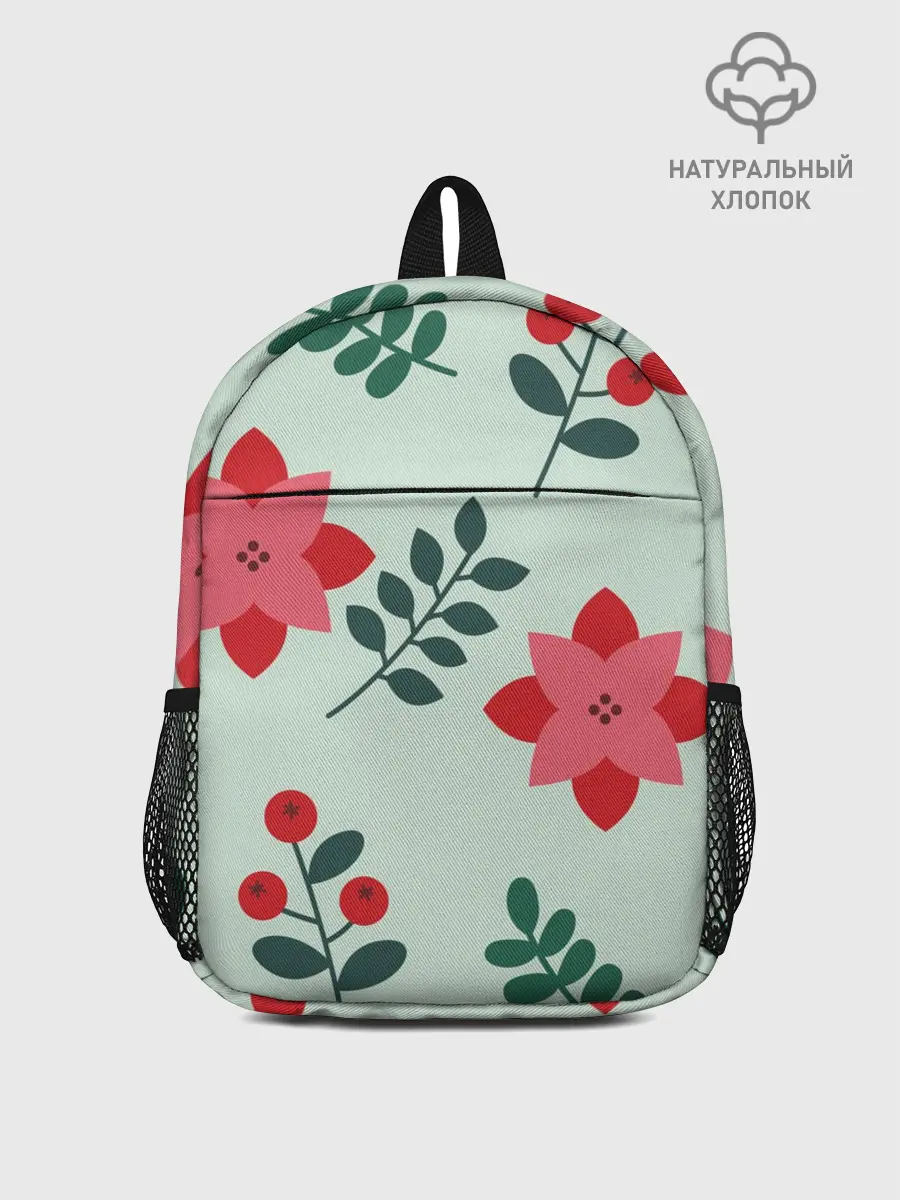 Рюкзак детский / цветы, ягоды, листья