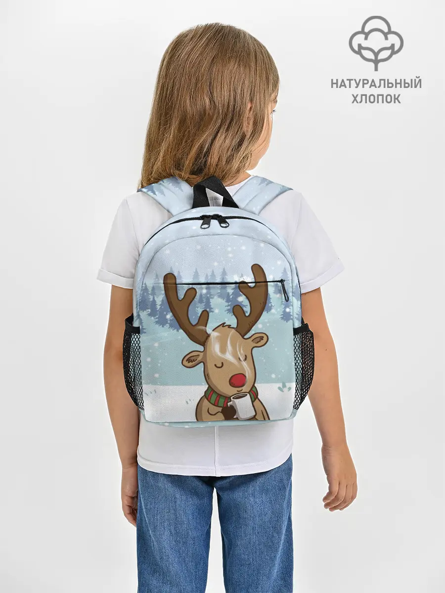 Рюкзак детский / Олень с кружкой