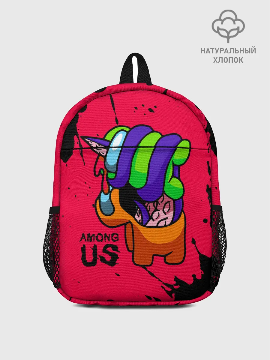 Рюкзак детский / AMONG US - ORANGE & GREEN