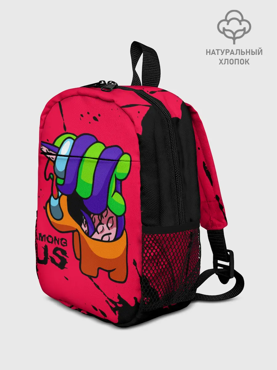 Рюкзак детский / AMONG US - ORANGE & GREEN