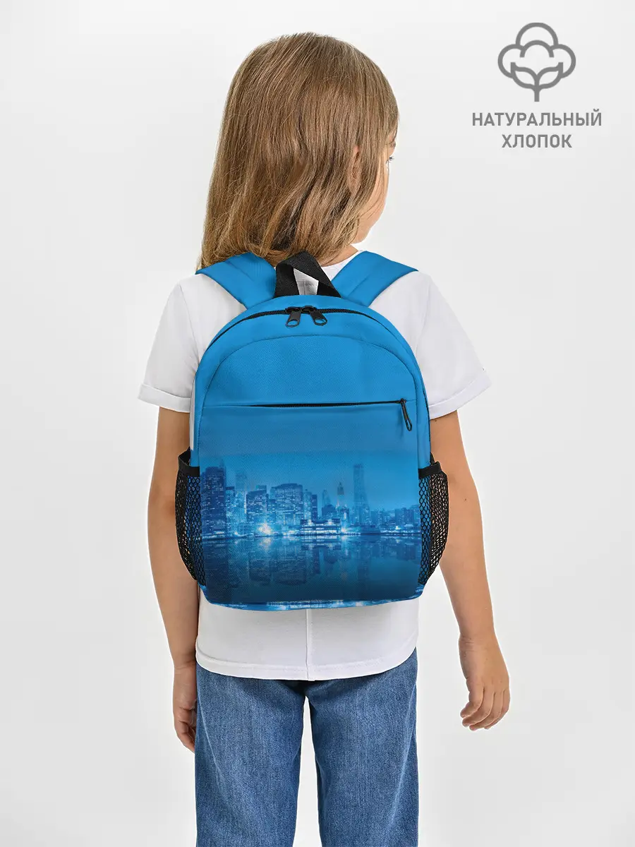 Рюкзак детский / вид на ночной мегаполис