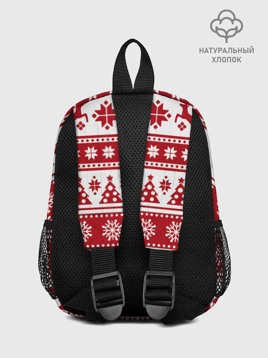 Рюкзак детский / Новый Год | Олени и снежинки