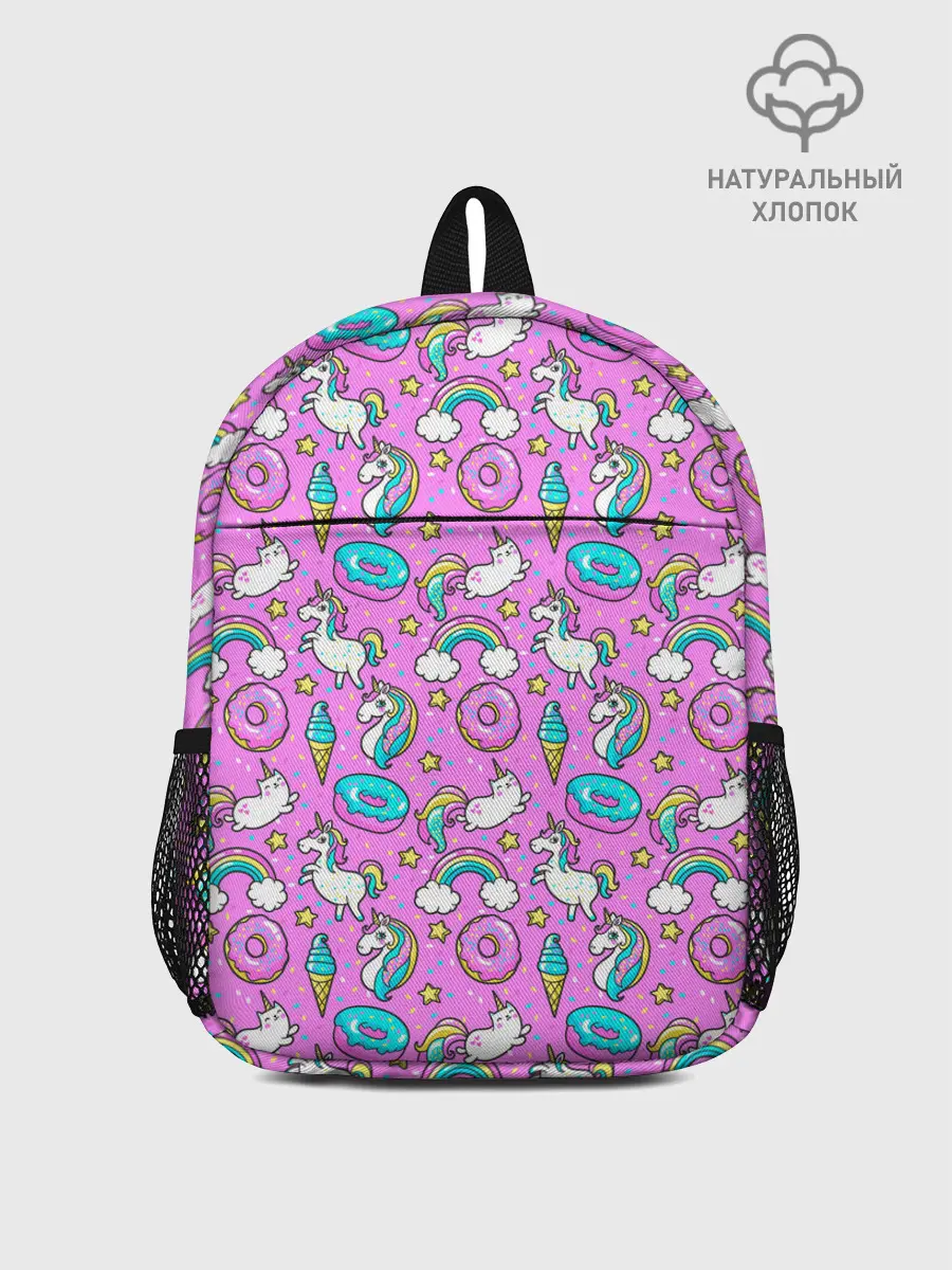 Рюкзак детский / Единороги и пончики