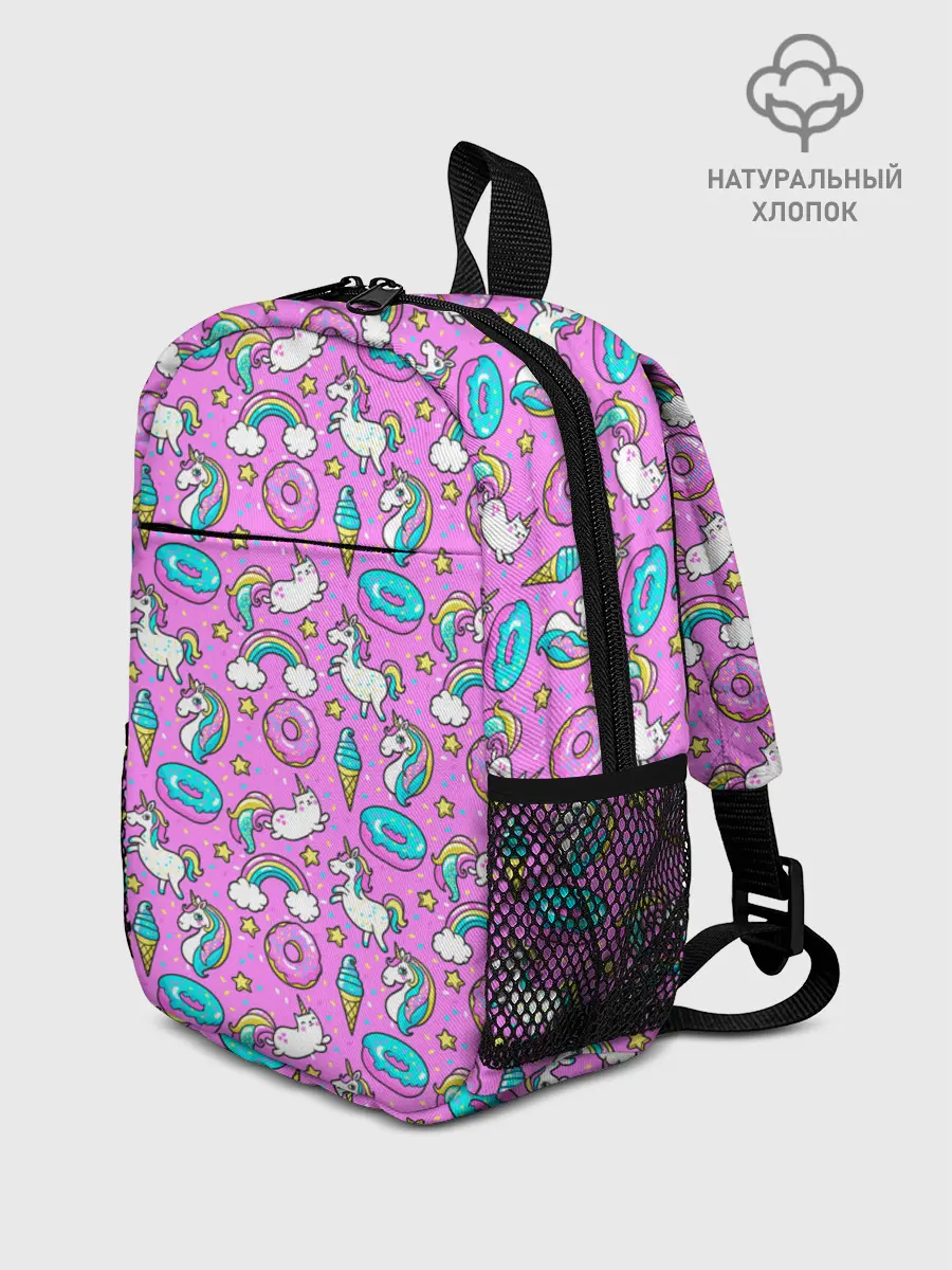 Рюкзак детский / Единороги и пончики