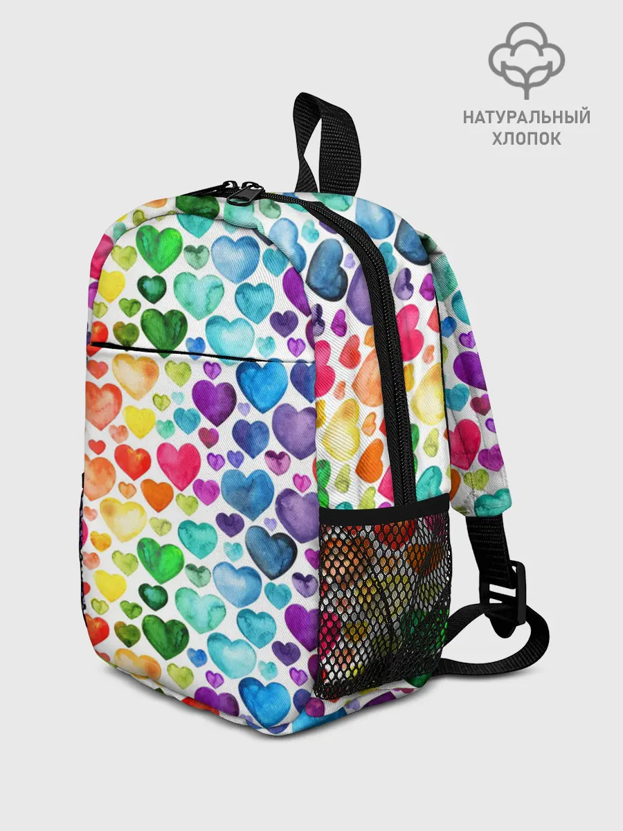 Рюкзак детский / Радужные сердечки