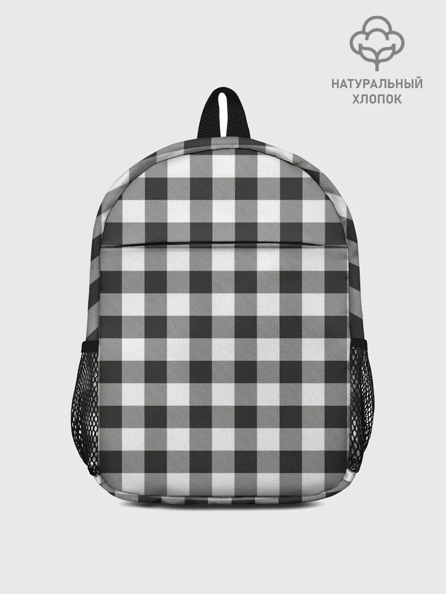 Рюкзак детский / Черно-белая клетка