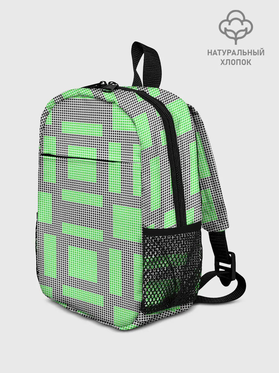 Рюкзак детский / Пиксели зеленые