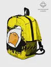 Рюкзак детский / веселое яйцо на черном фоне