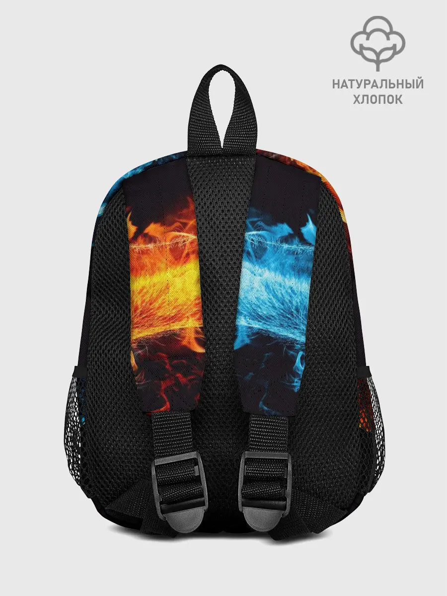 Рюкзак детский / Абстракция,Инь-Ян,Огонь,Вода