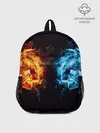 Рюкзак детский / Абстракция,Инь-Ян,Огонь,Вода