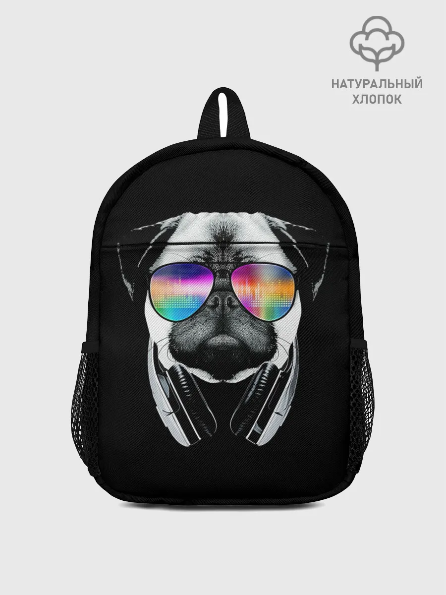 Рюкзак детский / Мопс в наушниках
