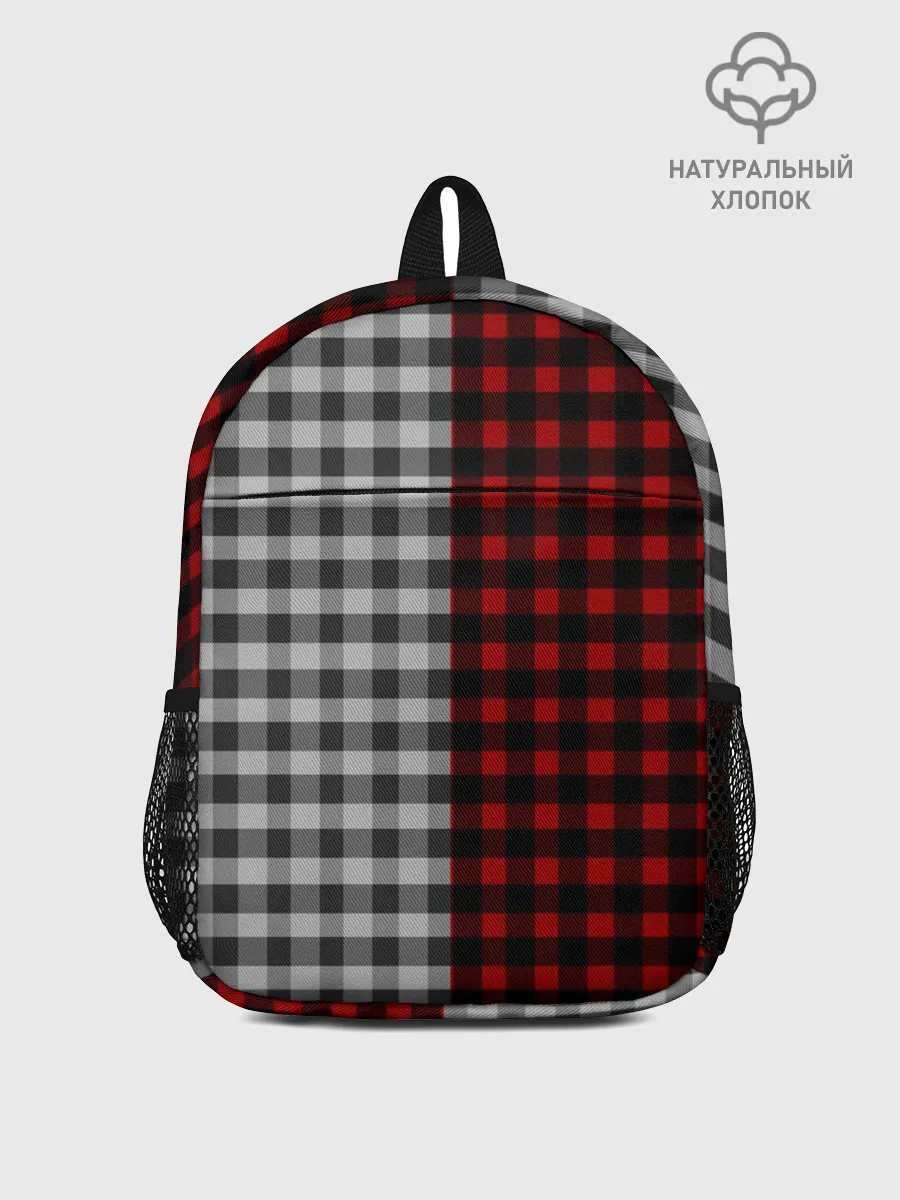 Рюкзак детский / Красно белая рубашка в клетку